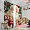 2pcs,2D Plane Printing Popular Curtains Vibrant Santa Claus Durable Polyester (without Rod) Versatile All Ldeal for Living Room,