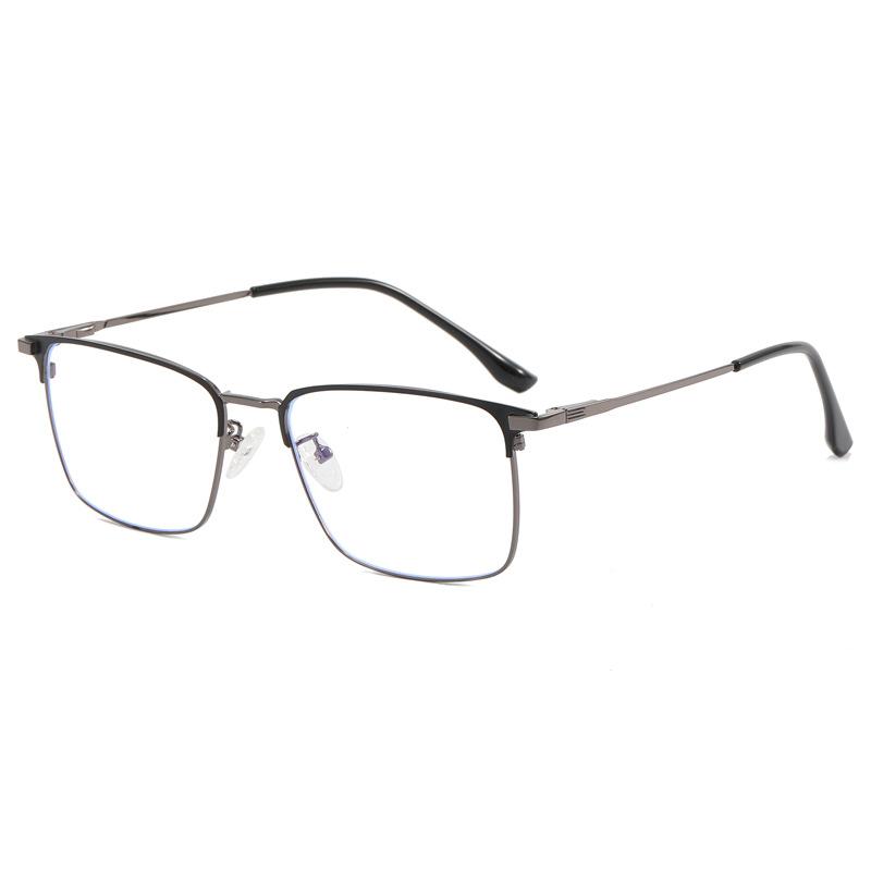 Non-magnetic titanium alloy glasses frame anti-blue light classic business half-frame men's optical mirror metal commuter optical mirror