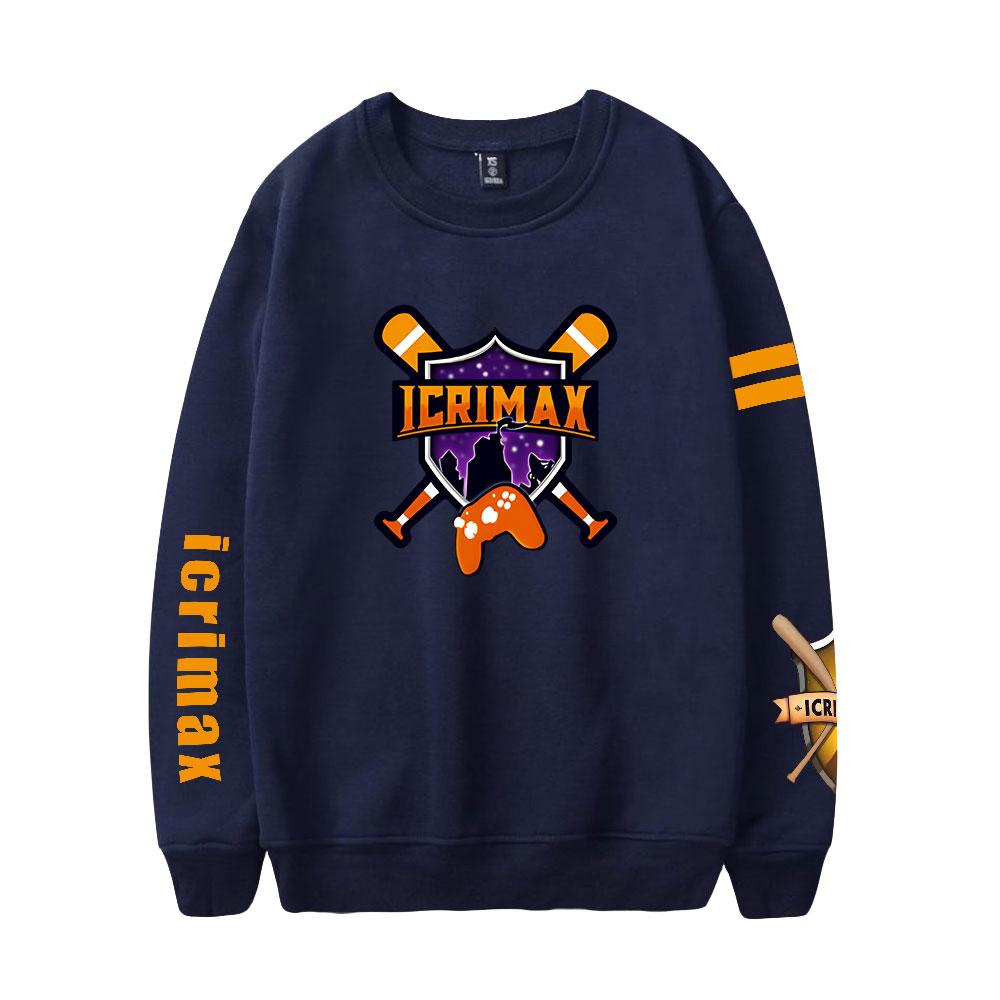 Men's Icrimax Print Hoodies Round Neck Hooded Sweatshirts Man Pullover Male Top Streetwear Outdoor Tracksuit