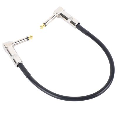 6.35mm Effect Cable Noise Suppression Metal Core Right Angle Plug Guitar Patch Cable Pedal Cord
