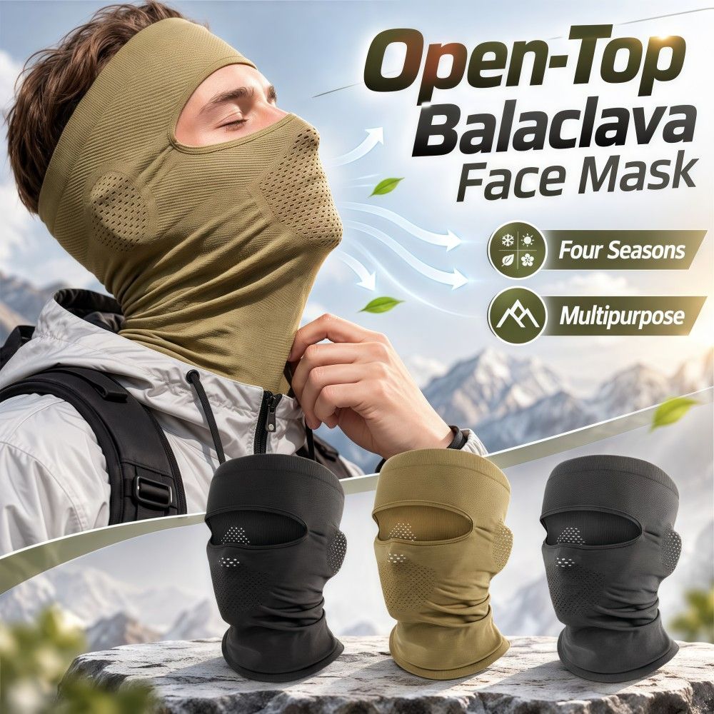 Breathable Cycling Head Cover Open-Top Helmet Liner Stretchy Balaclava Face Mask Outdoor Sports