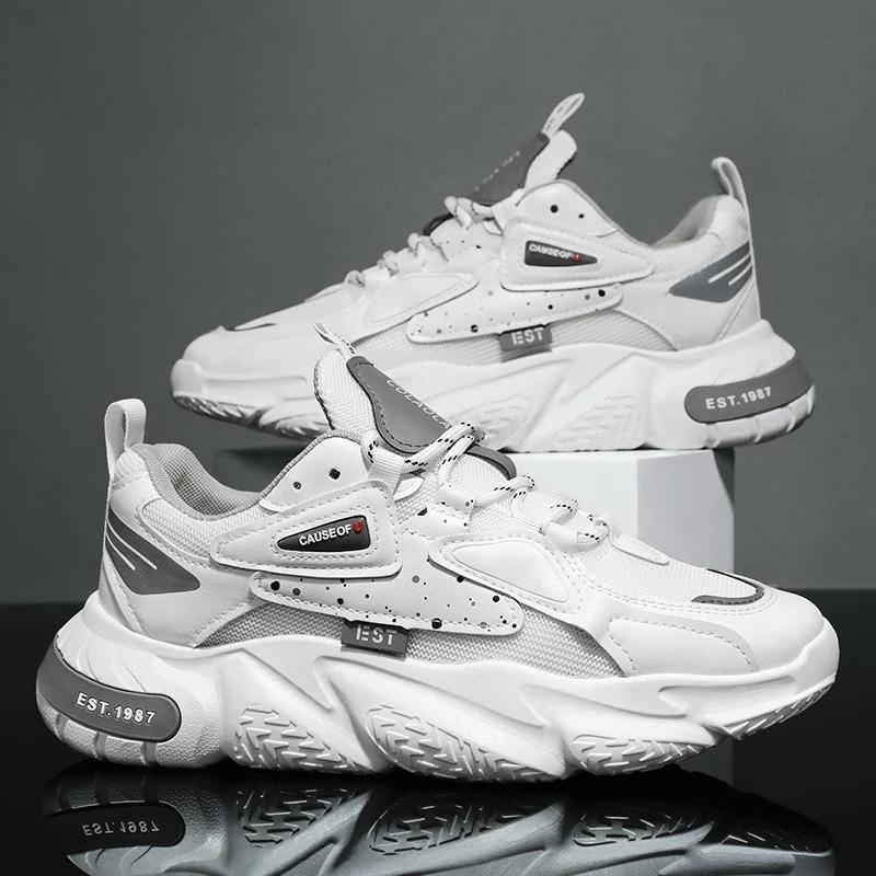 Men's Sneakers2024 Outdoor Comfort Platform Shoes Autumn New Mesh Men's Fashion Casual Breathable Sports Shoes Tenis Masculino