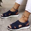 Fashion Women's Shoes Flat Sandals Summer Weaving Mesh Breathable Leisure Shoes for Women Solid Color Roman Slip on Sandales Large Size