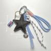 1 Piece Bag Hanging Decoration Pendant Leather Five-Pointed Star Braided Rope Keychain  Star Key Holder