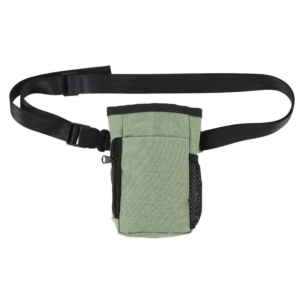 Adjustable Strap Dog Food Pouch Nylon Fabric Dog Waist Pouch Dog Feeding Bag Outdoor Walking