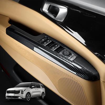 For KIA Carnival KA4 2026-2026 Car Tuning Carbon Fiber Window Button Cover Trim Interior Replacement Parts Accessories LHD