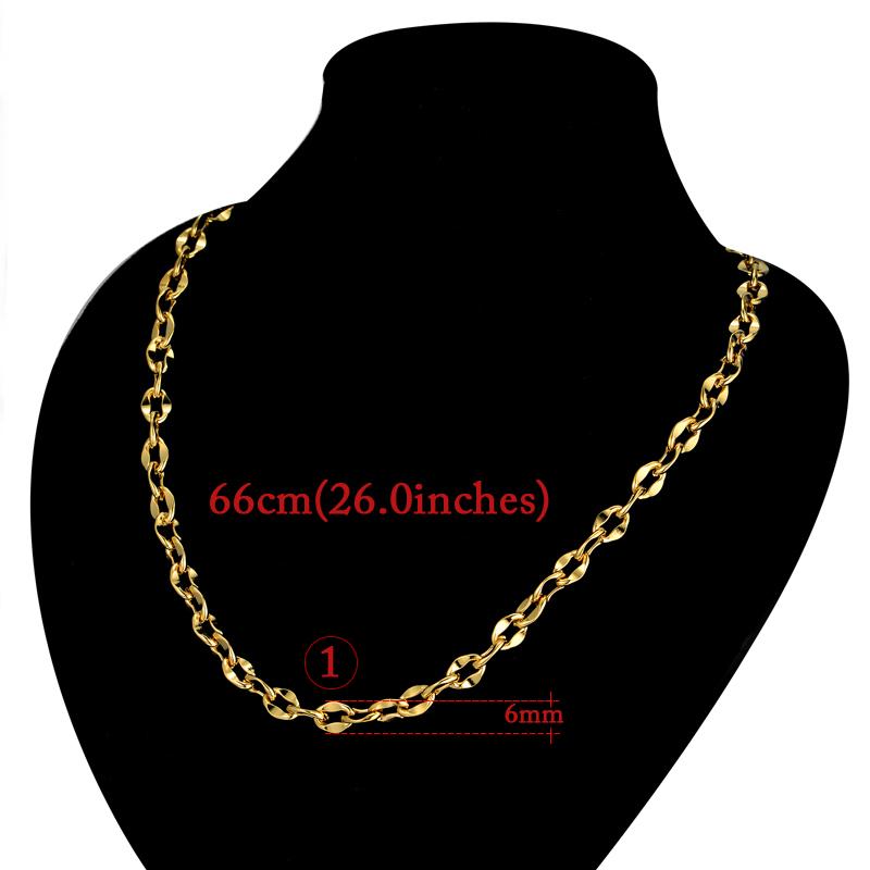 5 Style Stainless Steel Chains Female Gold Color 2MM-6MM Chain Link Necklaces For Women Men Fashion Party Jewelry Gift 2025