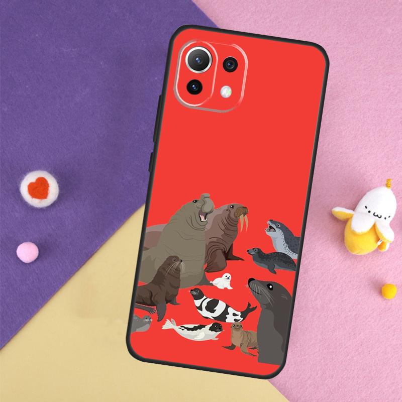 Baby Seals Case For Xiaomi 14T 11T 12T 13T Pro 13 14 15 Ultra POCO X7 Pro X3 X5 X6 F5 F6 M6 Pro Cover