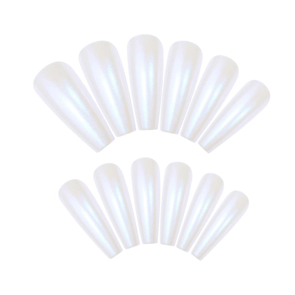 Nail Art Long Ballet Nail, Coffin Nail, Aurora Powder Wear Nail Art, Finished Nail Piece, False Nail Patch