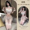 Sexy lingerie sexy mesh perspective suspenders little maid uniform hot split couple flirting pajamas