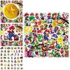50pcs Super Mario Waterproof Adhesive Sticker For Skateboard/luggage/trolley/fridge Decor