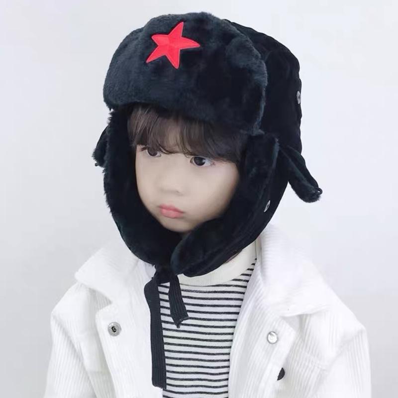 Russian Hat Autumn And Winter with Earflaps Cosplay Hat Winter Picture Props Thick Faux Fur Thicken Bucket Hat
