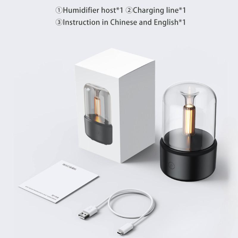 120ml Large Water Tank Capacity Aroma Diffuser Portable Air Humidifier Electric USB Candlelight Air Purifier