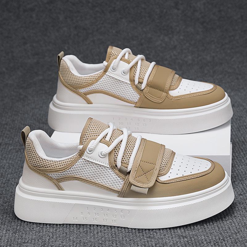 Fashion Men's Thick Sole Sports Shoes 2025 Spring Autumn Fashion Breathable Mesh Shoes Soft Soled Non-slip Wear-resistant Casual Shoes