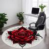 1 Stück Rose Mandala Stuhlteppich für Büro, Innenbereich Rutschfest Waschbar Polyesterfaser Teppich, Matte Für Büro, Maschinenwaschbar