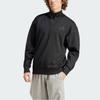 adidas All Szn Fleece Quarter-Zip Crew Sweatshirt Black Men Streetwear IX1250