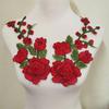 1 Pair Red Rose Flower Patch Multi-color Sew On Patch Floral Patches  Crafts Clothing Accessories