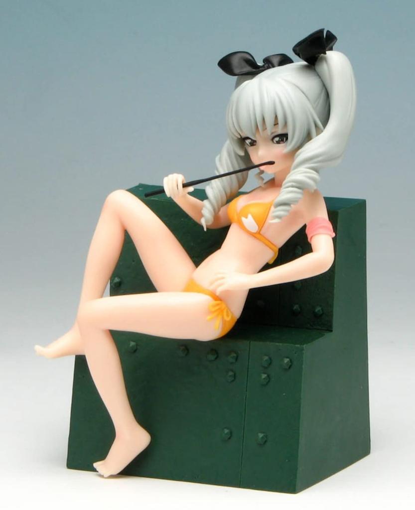 PLATZ Girls Panzer Anchovy Swimsuit Garupan 10th Anniversary Special Scale 28x4x12cm Molded Color Resin Kit & Ver. Edition! 1/10 GPSP-12