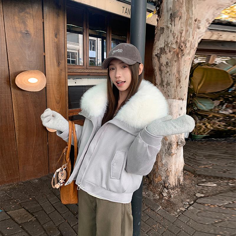 Podzim Zima Zateplená Teplá Parka Dámská Ležérní Jednobarevná Velká Kapsa Volná Krátká Bunda Svrchní Oblečení