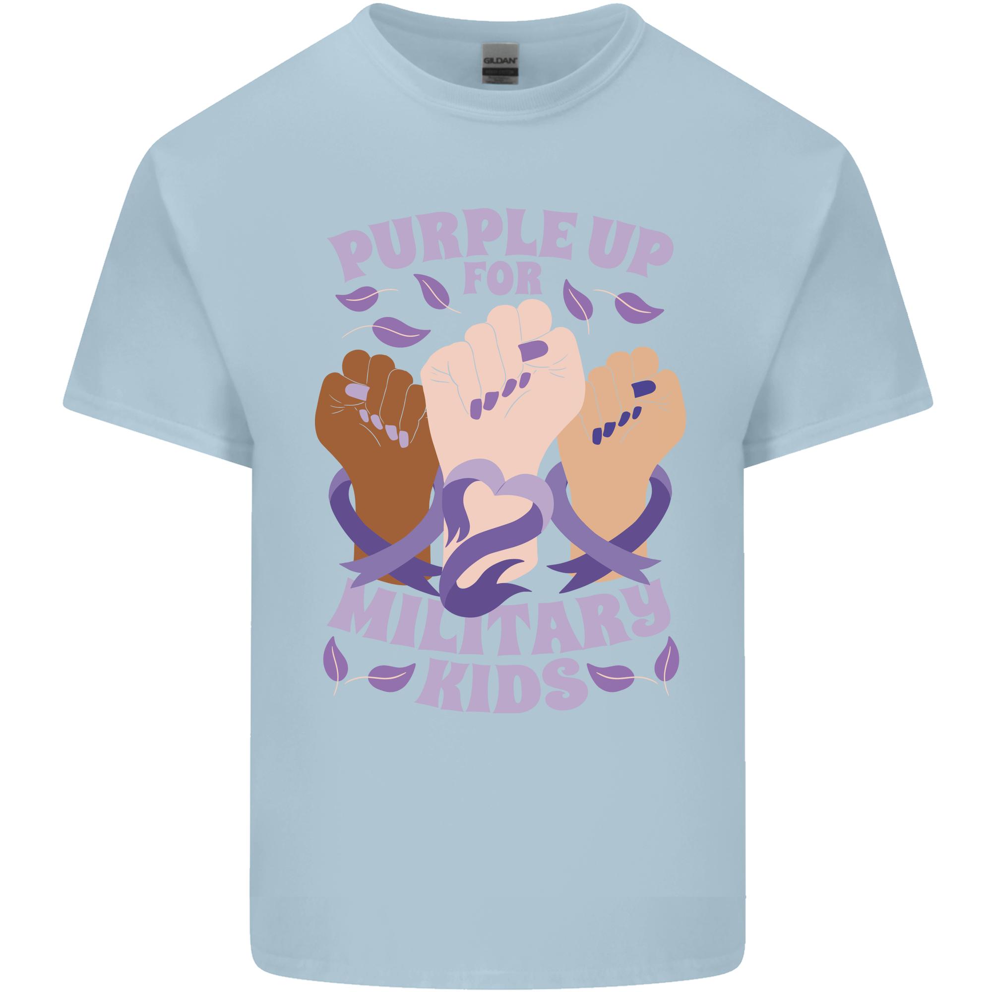Purple Up for Military Kids Army Brats Unisexs Light Cotton TShirt S