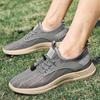Summer Men's New Breathable Pig Skin Mesh Shoes Fashionable Outdoor Comfortable Anti Slip Low Top Men's Mountaineering Shoes