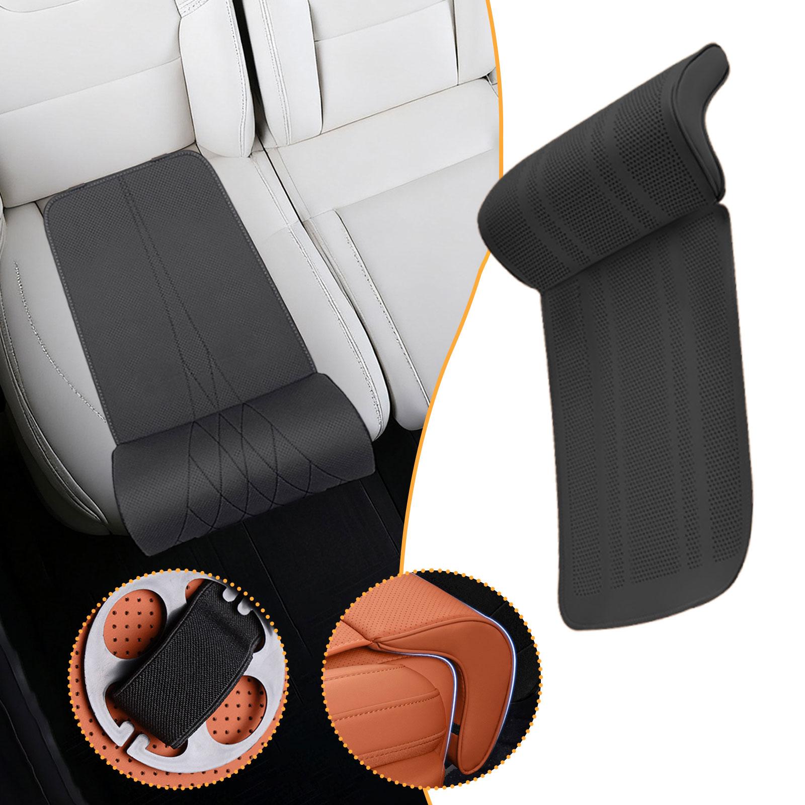 Breathable PU Leather Car Leg Rest Pad Memory Foam Ergonomic Extension Cushion for Car Summer Seat Cover чёрный