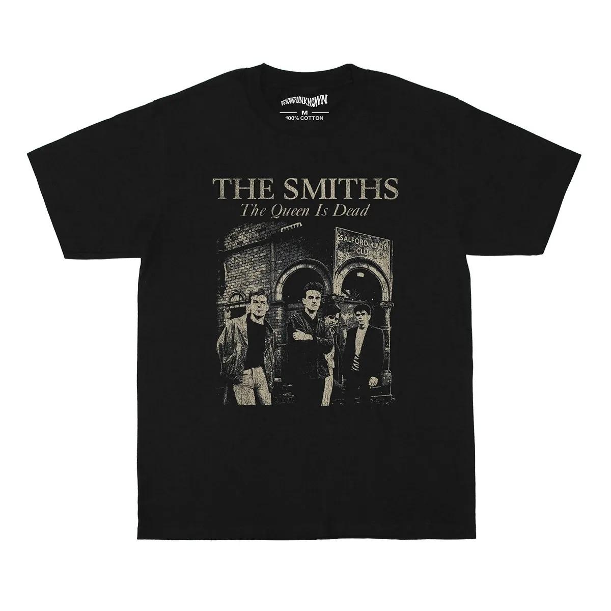 

The Smiths The Queen Is Dead Vintage Album Graphic T-Shirt 90s Indie Rock Oversized Black Unisex Streetwear T-shirt 4XL