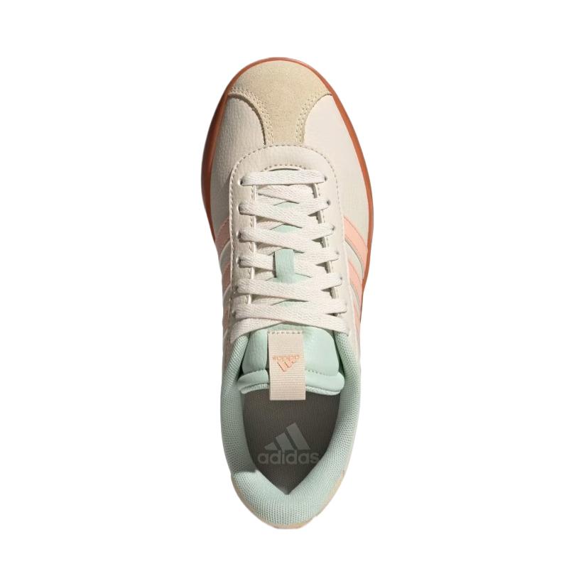 Adidas Vl Court 3.0 Comfortable Fashion Versatile Non-Slip Low-Top Casual Shoes Women Sneakers Beige Pink JP5348