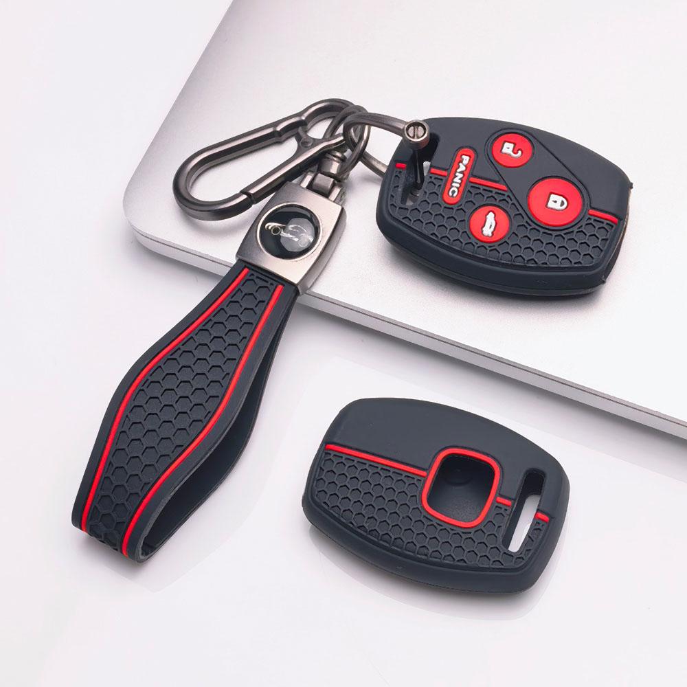 Silicone Car Key Cover keychain for Honda Civic Accord CR-V Fit Jazz HR-V Vezel City Civic Accord CR-V Fit Jazz HR-V Vezel City Hybrid