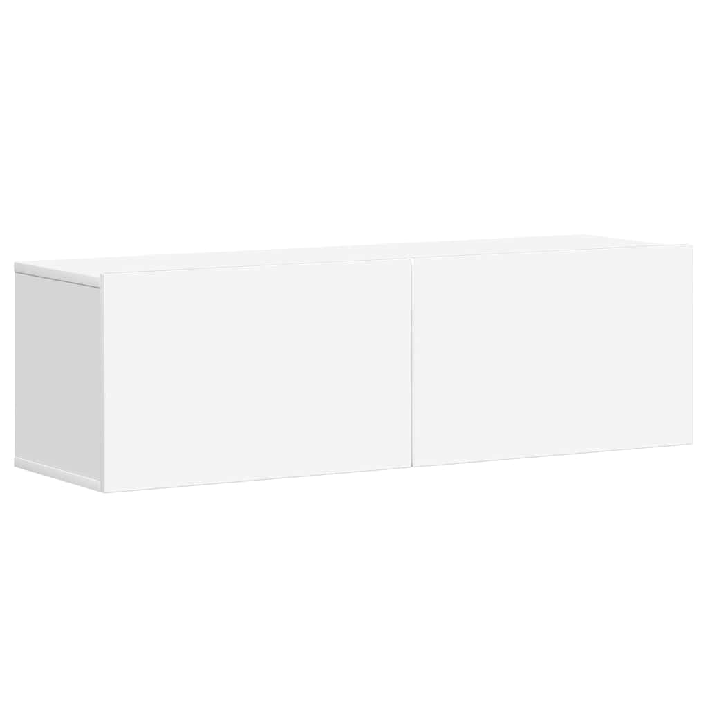 Vidaxl 3-Cz. TV Cabinet Set, White, Wood-Based Material