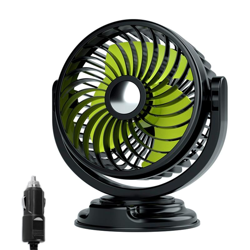 Car Fan DC 24V Electric Car Cooling Fan with 360 Degree Adjustable for Head Low Noise Automobile Vehicle Fan for Car