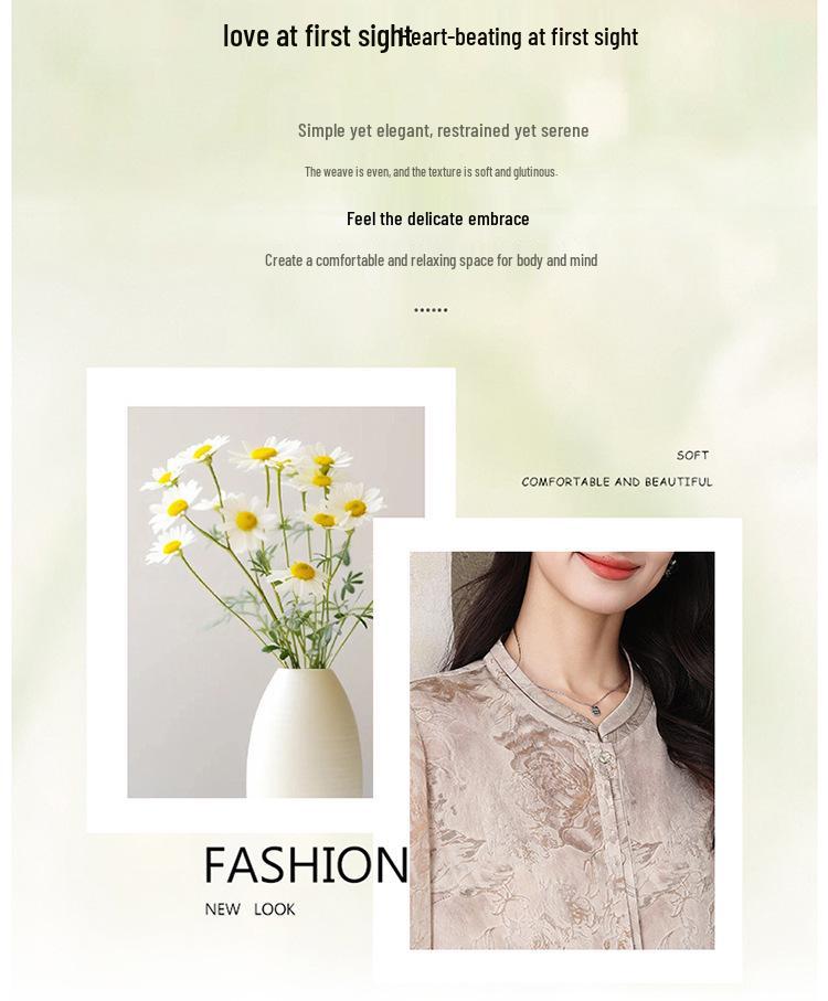 2026 Chinese-Style Printed Loose Shirts for Middle-Aged & Elderly Mothers