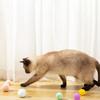 12pcs 3cm Cat Toy Balls Soft Kitten Pompon Toys Indoor Cats Interactive Playing Quiet Ball Cats Favorite Toy Assorted Colors