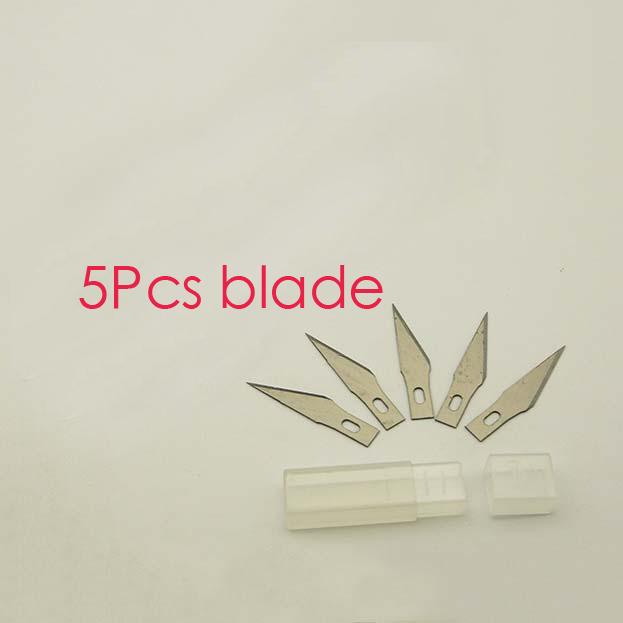 1 Set Metal Handle Scalpel Knife +5PCS Blades Wood Paper Cutter Craft Pen Knives DIY Craft Cutter