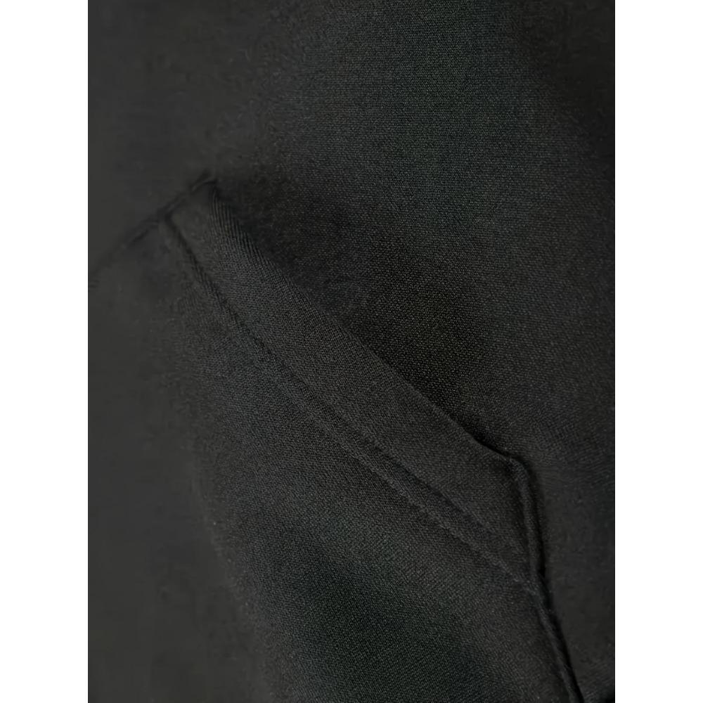 Autumn and Winter Men's Thick Wool Hooded Sweatshirt and Sports Pants Set, Made of Polyester Fabric, Featuring Bee Letter Pattern Printing Set