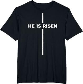 Easter He is Risen Cross Jesus Religious Men Women Kids Teen TShirt Unisex T-Shirt S