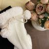 Lolitas Leg Warmers for Women Girls White Ball Knitted Leg Sleeves Winter Warm Ankle Heap Socks JK Uniform Foot Cover