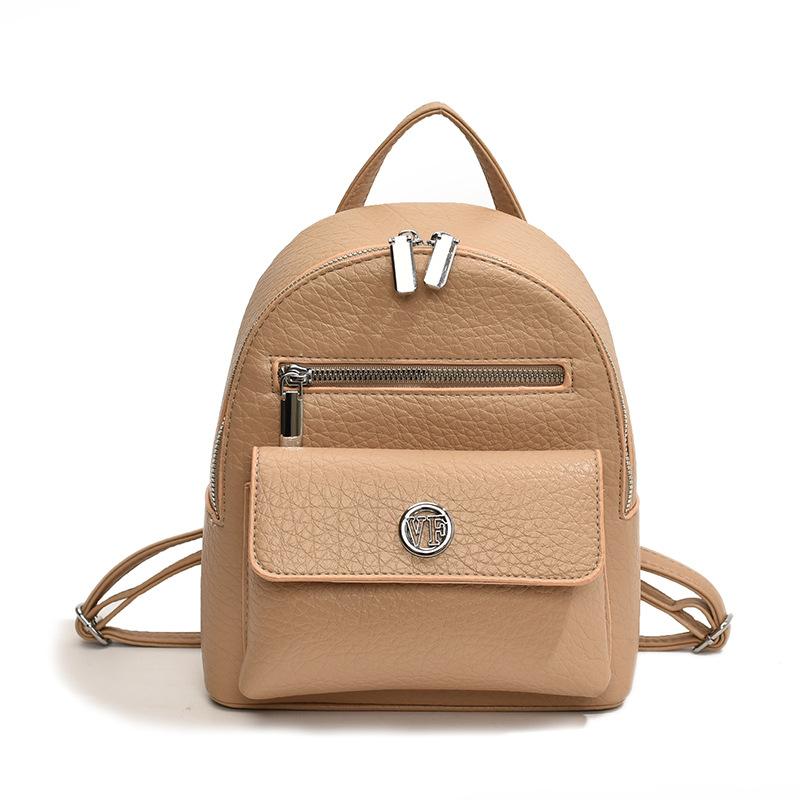 

2025 fresh and sweet pu backpack women s backpack чёрный