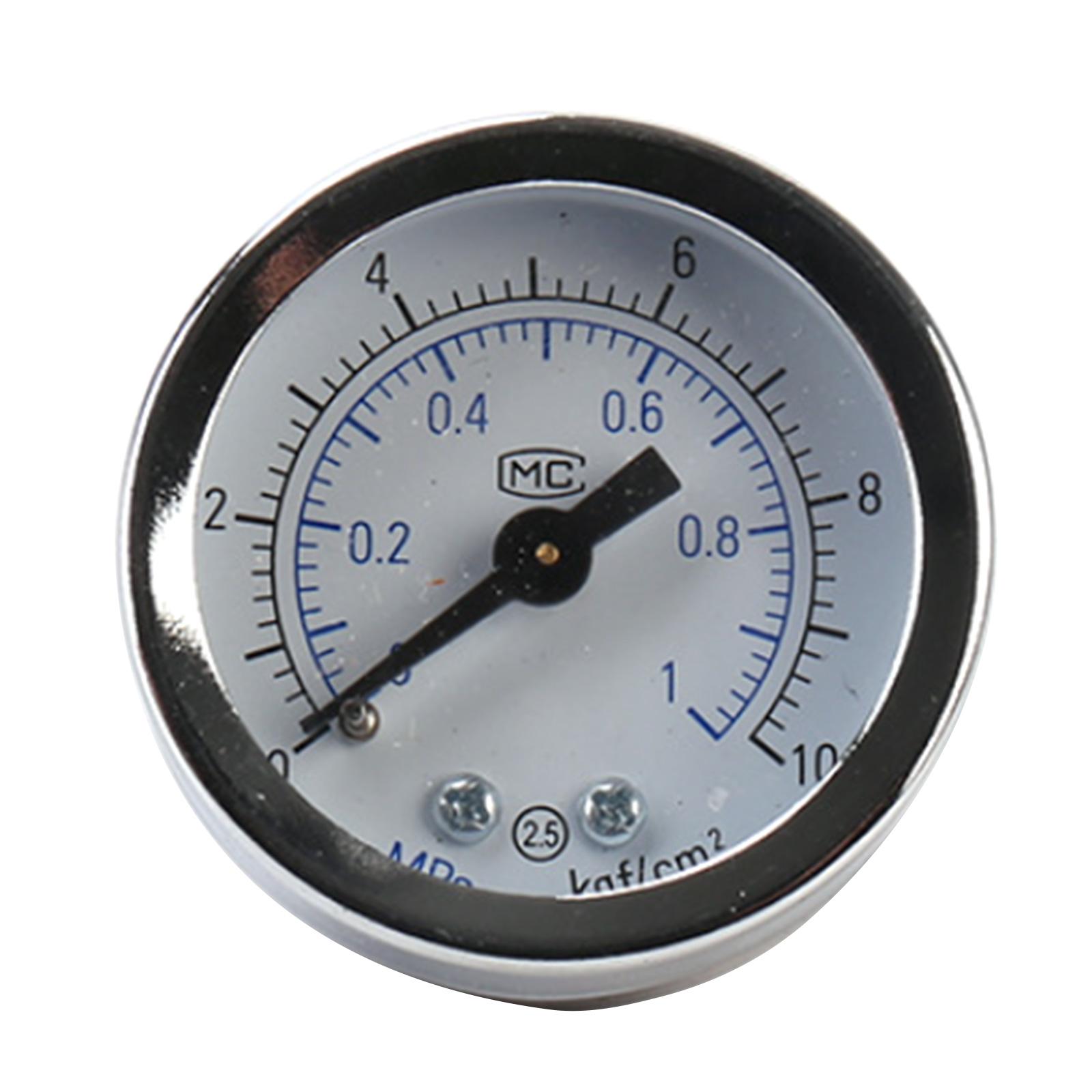 

Mini Low Pressure Gauge Back Mount Y40/Y50 Thread Pressure Gauge 0-1.0MPa / 0-10kgf/cm2 Pressure Gauge for Air Oil Water Y40