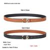 Smooth Buckle Black Lychee Grain Dual-Use Women's Leather Belt