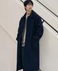 Draw Fit [Oh Jung-Kyu X Draw Fit] Consize Wool Wonder Balmacaan Coat [Navy]