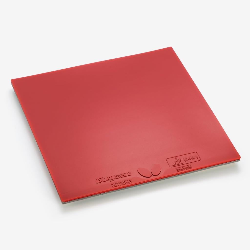 Butterfly Table Tennis Rubber, Made In Japan, Glazer, Inverted Soft, High Tension, Red (006), Extra Thick, 06100