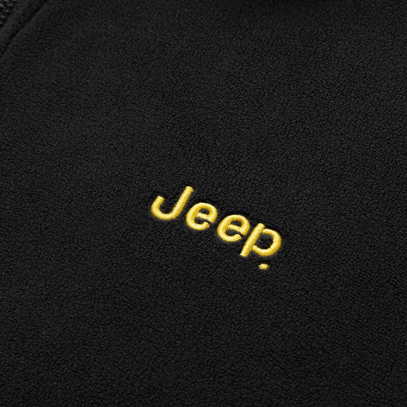 JEEP Men's Fleece Lined Stand Collar Zip-Up Sweatshirt Jacket