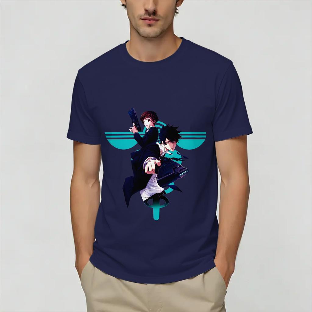 PsychoPass Cotton TShirt For Unisex Summer Y2K Basic T Shirts ONeck Hippie Tees Oversize Wholesale Clothing
