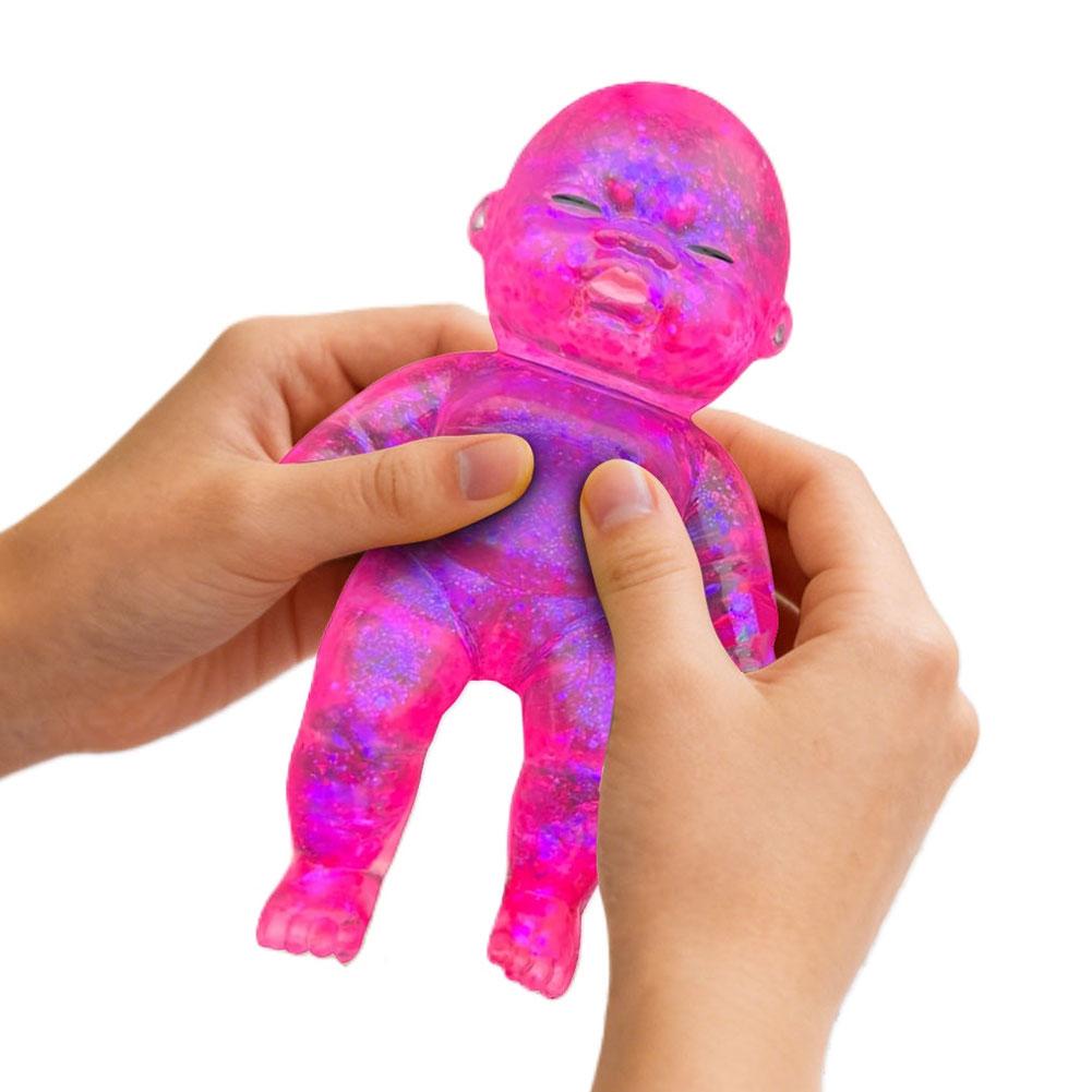 Squishy Maltose Suiker Baby Knijpspeeltje Kawaii Baby Rekbaar Langzaam Rijzend Fidget Speeltje voor Volwassenen Stress Angst Verlichting Kinderen Cadeau roze