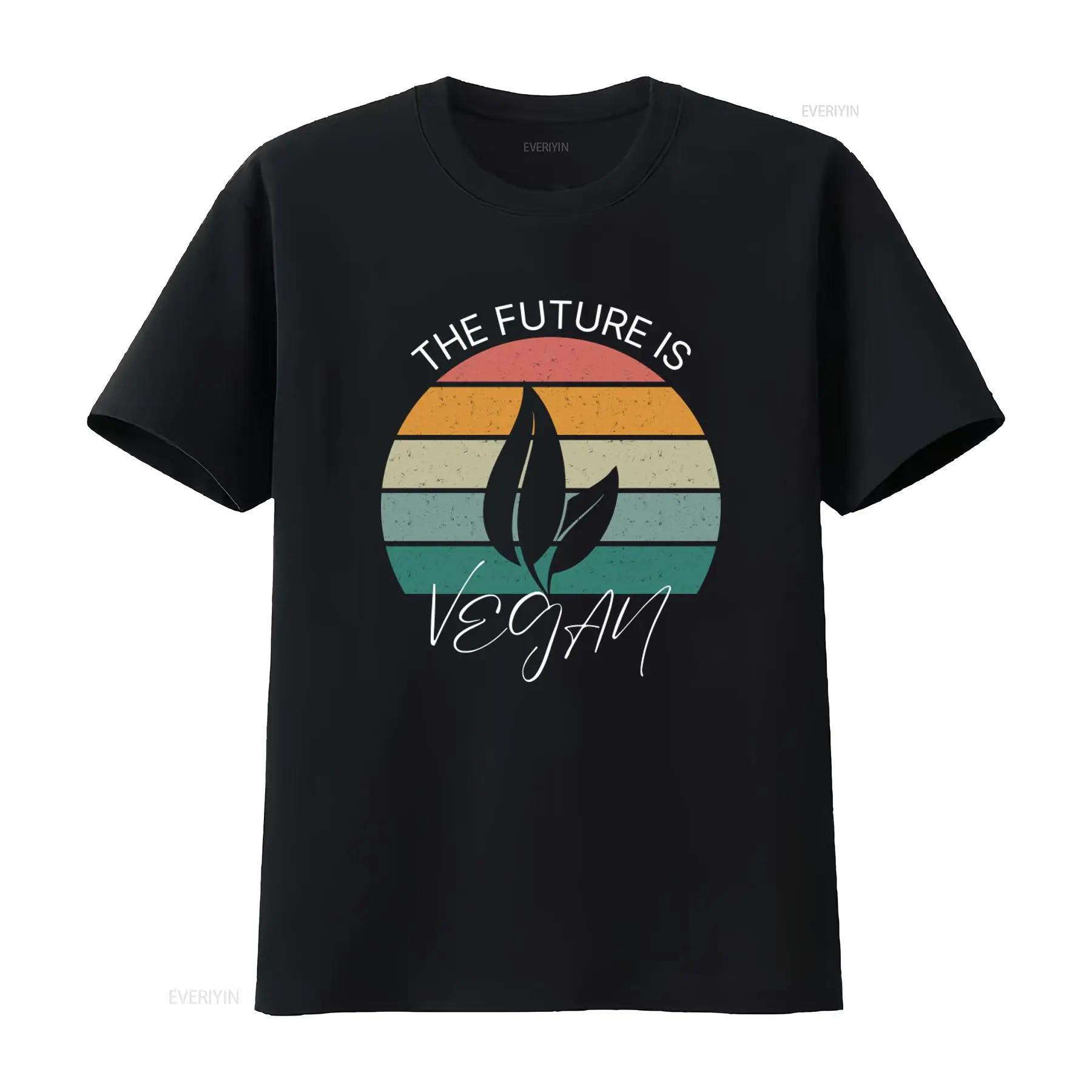 The Future is Vegan T Shirt Plant Based Vegetarian Herbivore Retro Sunset Design Eco Friendly Fashion vintage Washed fashion ... S разноцветный