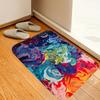 Bunter Abstrakter Teppich Stilvoller Teppich Innen- und Außendekor für Spielzimmer Küche Wohnzimmer Badezimmer Muster Dekorteppich
