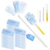 360° Double-Sided Electrostatic Duster with Replaceable Fiber Head for Gap Cleaning and Dust Adsorption