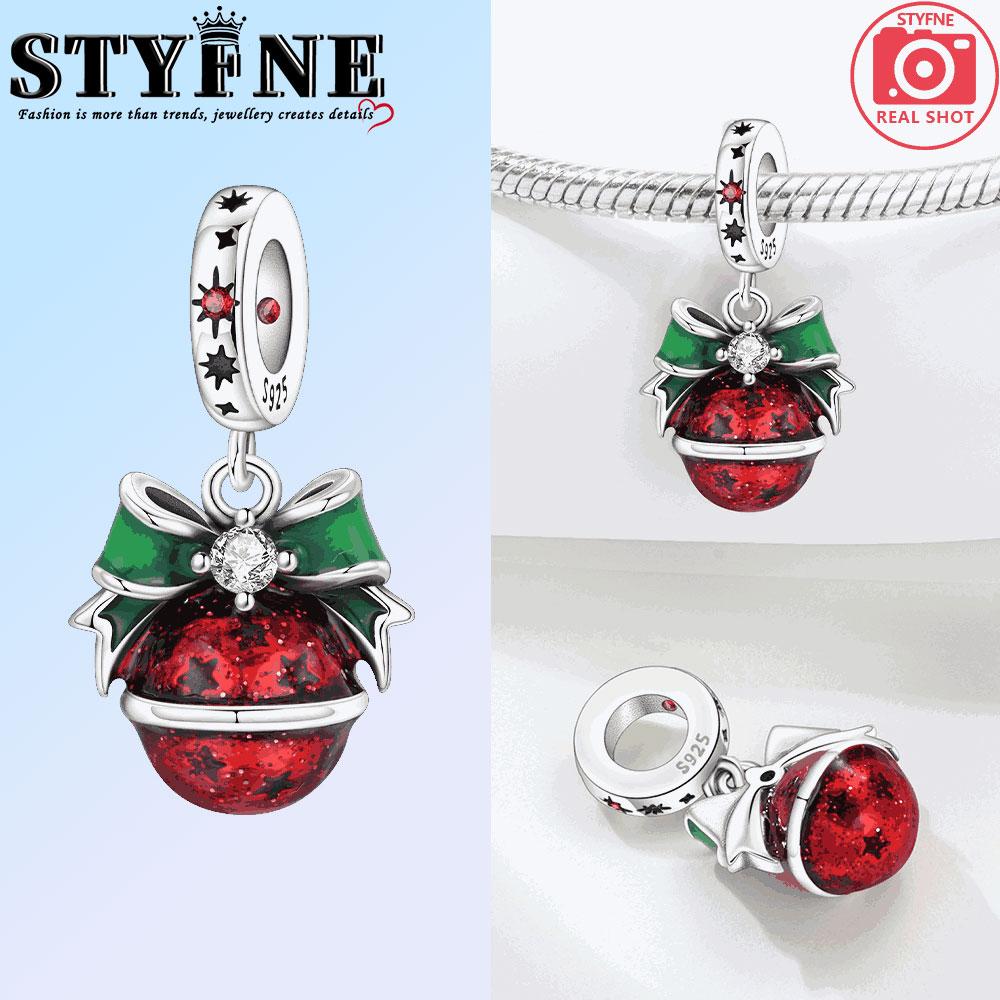 Copper Snowflake Christmas Tree Bell Elk Charms Beads Brand Bracelet Exquisite Diy Jewelry Making Women'S Gift