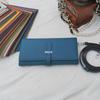 Litchi Grain Cowhide Women's Long Wallet: Large Capacity, Fashionable, Versatile Two-Fold Handbag